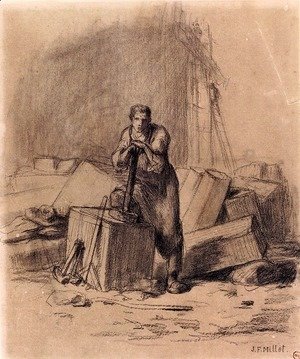 Jean-Francois Millet - un Tailleur De Pierres (The Stone Cutter)