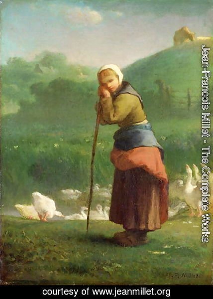 Jean-Francois Millet - The Goose Girl at Gruchy, 1854-56