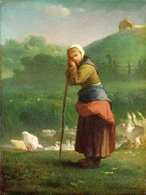 Jean-Francois Millet - The Goose Girl at Gruchy, 1854-56