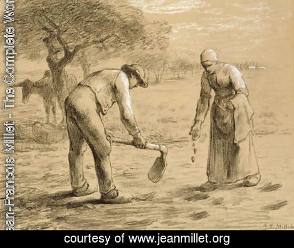 Jean-Francois Millet - Peasants planting potatoes