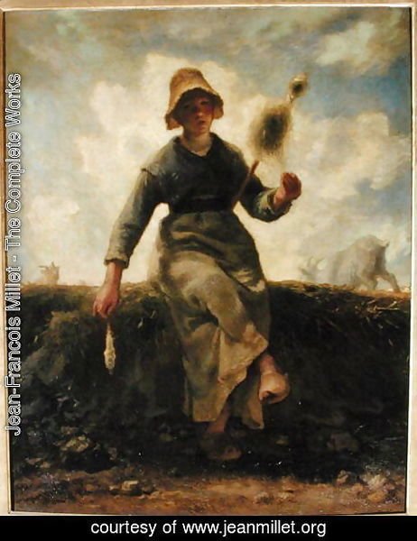 Jean-Francois Millet - The Spinner, Goatherd of the Auvergne, 1868-69