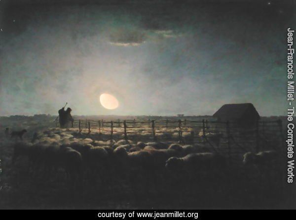 The Sheepfold, Moonlight, 1856-60