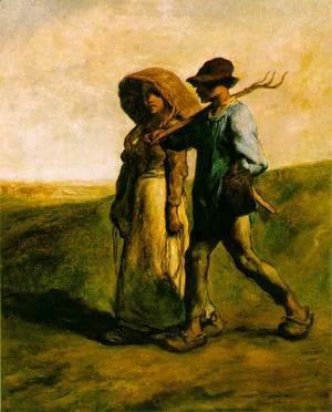 Jean-Francois Millet - Going to Work, c.1850-51
