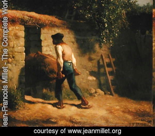 Jean-Francois Millet - Peasant with a Wheelbarrow, 1848-5