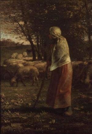 Jean-Francois Millet - The Little Shepherdess