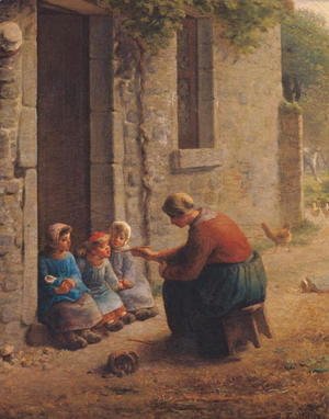 Jean-Francois Millet - Feeding the Young, 1850