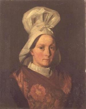 Jean-Francois Millet - Portrait of the artist's sister, Emily, c.1841-45