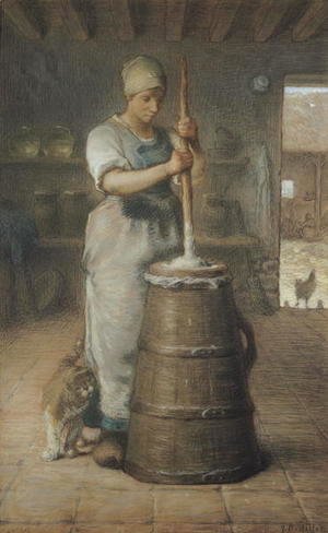 Jean-Francois Millet - Churning Butter, 1866-68