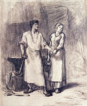 Jean-Francois Millet - The Blacksmith and His Bride