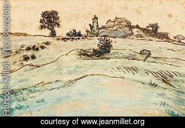 Jean-Francois Millet - Farm on the hills of the Ardoisiere near Cusset