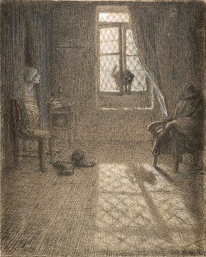 Jean-Francois Millet - The Cat Who Became a Woman