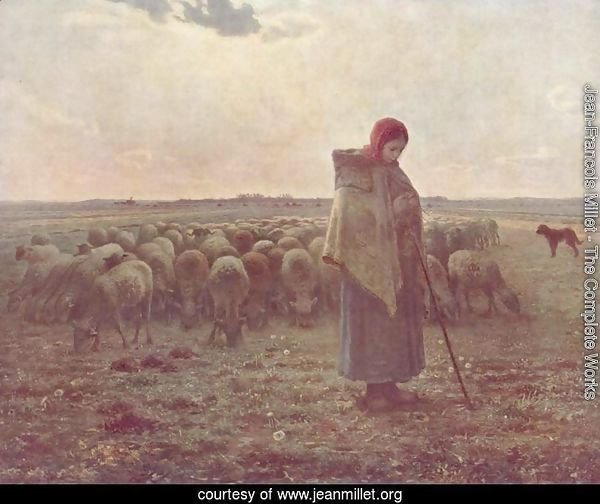 Shepherdess with her Flock, 1863