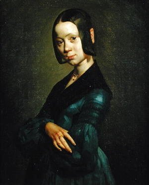 Jean-Francois Millet - Pauline Ono (1821-44) in Blue, 1841-42