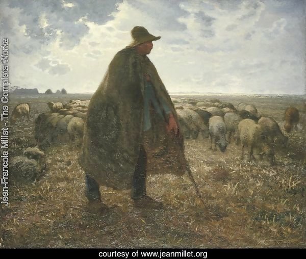 Shepherd Tending His Flock