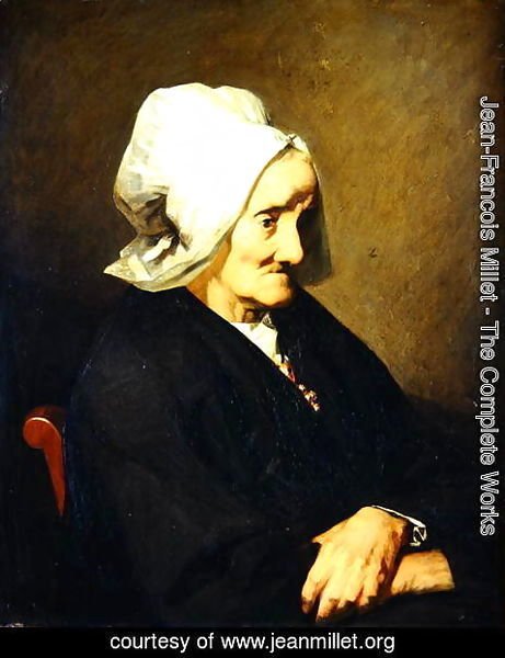 Jean-Francois Millet - Portrait of the Widow Roumy