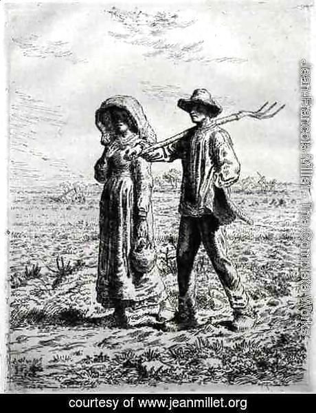 Jean-Francois Millet - Setting off for Work, 1863