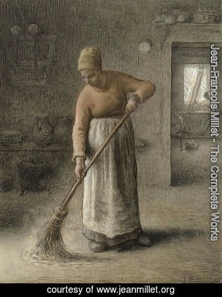 Jean-Francois Millet - A Farmer's wife sweeping, 1867