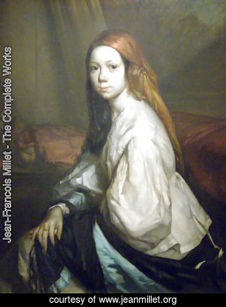 Jean-Francois Millet - Portrait of Pauline Ono (d.1844)