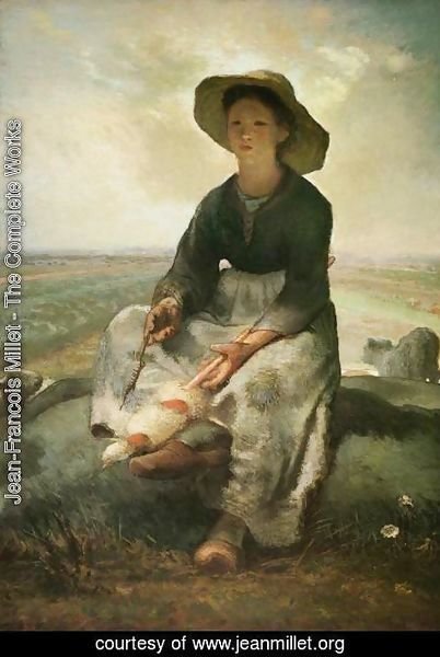 Jean-Francois Millet - Young Shepherdess