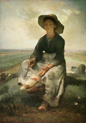 Jean-Francois Millet - Young Shepherdess