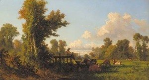 Jean-Francois Millet - A cowherd watching over his flock in the shade