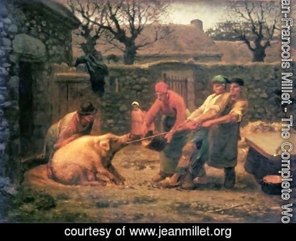 Jean-Francois Millet - Death of a Pig