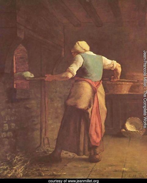 Woman baking bread
