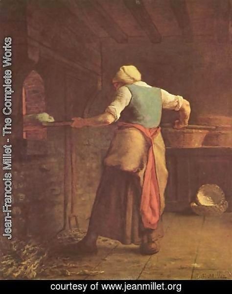 Jean-Francois Millet - Woman baking bread