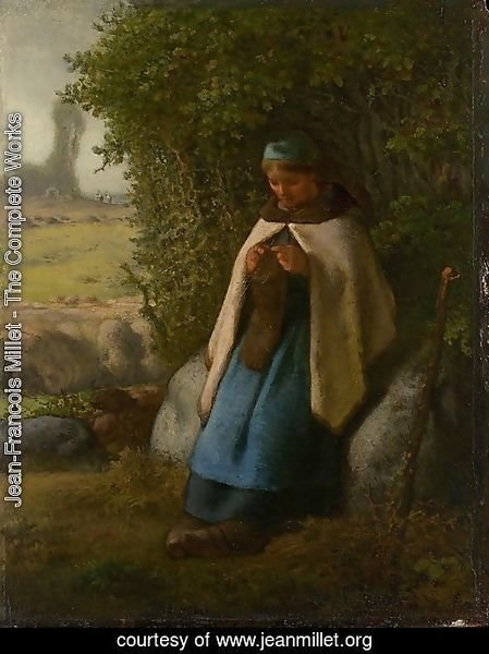 Shepherdess Seated on a Rock